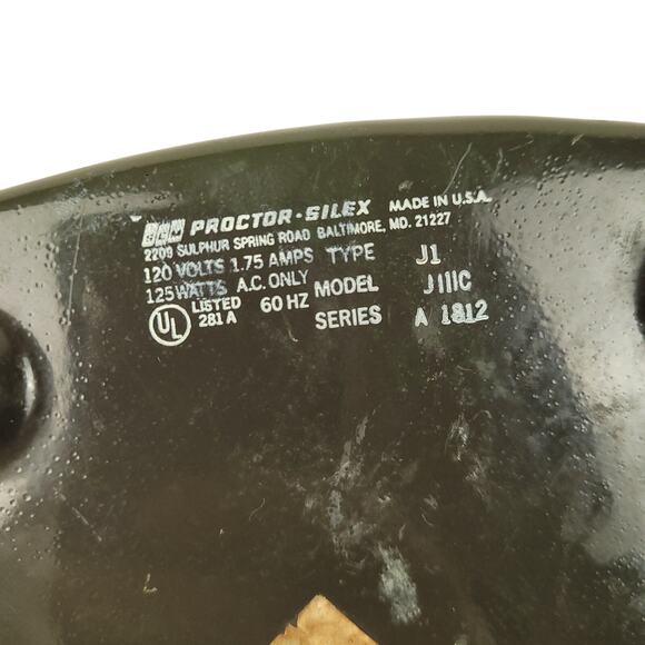 Vintage Proctor Silex Juicer J111C Replacement Base Only Electric Juicer Part - Picture 8 of 9